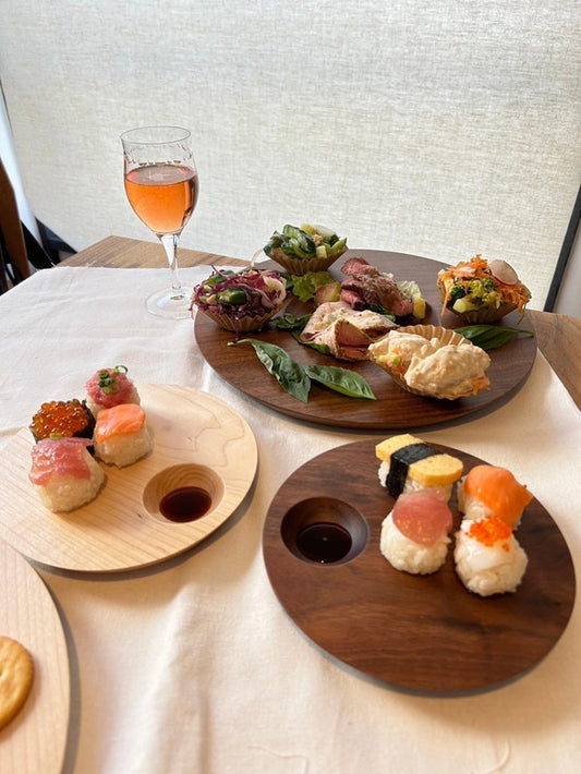 皿　パーティ大皿　食器　木製
